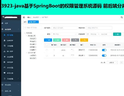3923-javaSpringBootę޹ϵy(tng)Դa ǰ˷x ִ֧a Դaǰ˲VueElement UI+˲Spring Bo